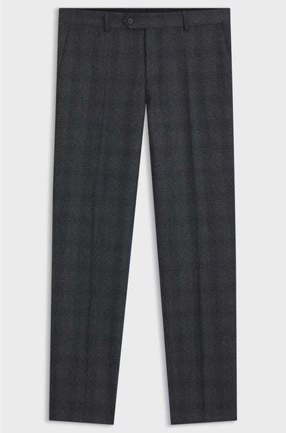 SLIM-FIT TROUSERS IN CHECKED VIRGIN WOOL