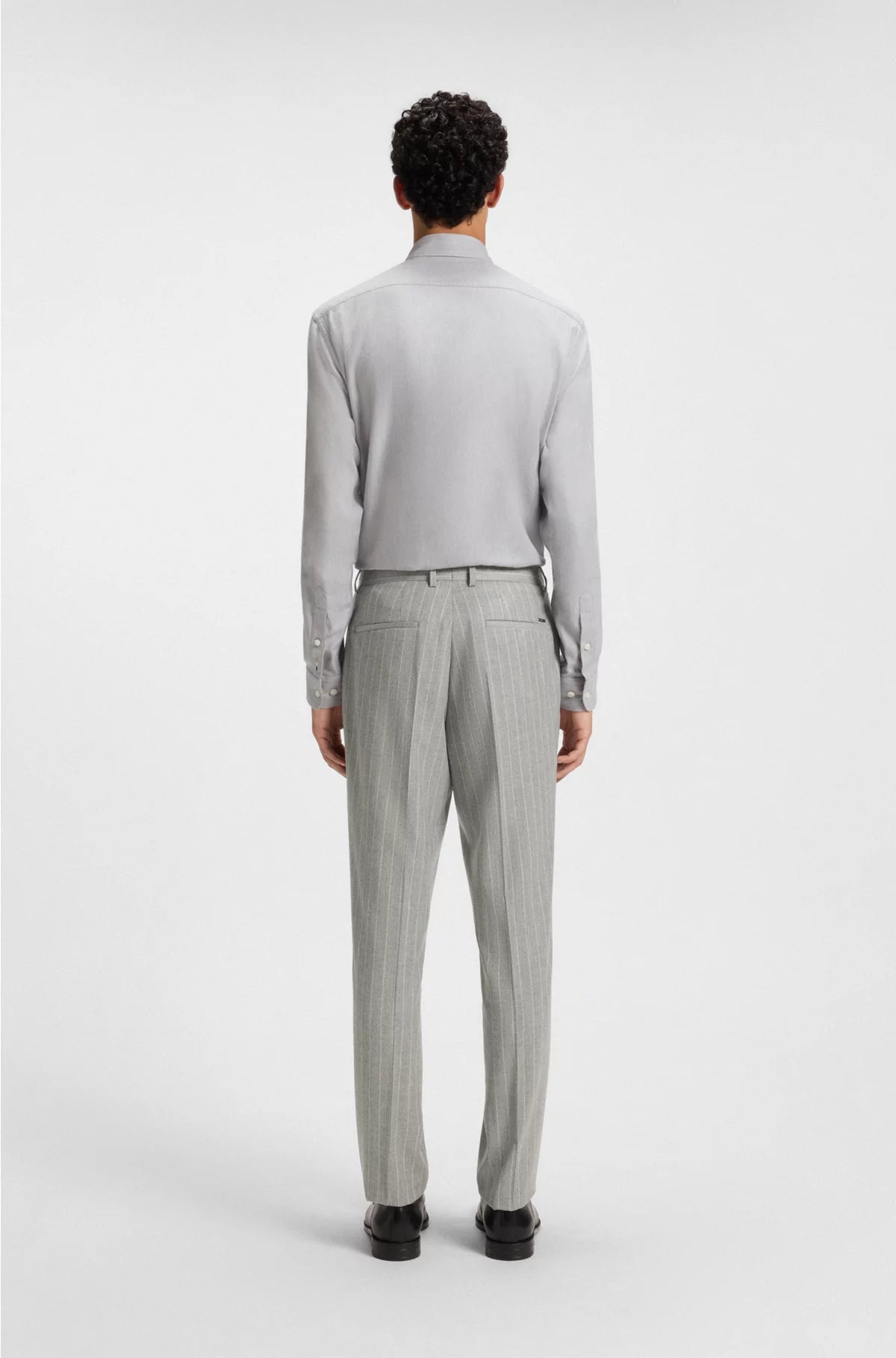 FORMAL TROUSERS IN STRIPED VIRGIN WOOL