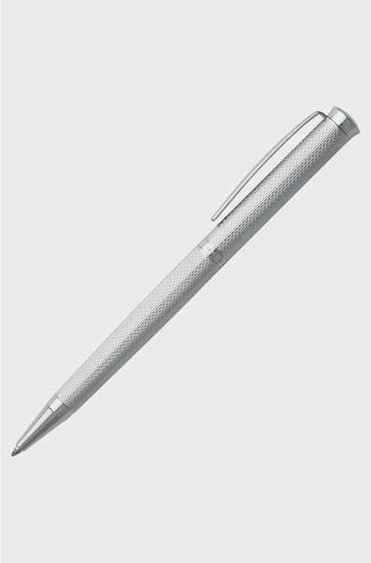 CHROME-PLATED BALLPOINT PEN WITH DIAMOND-CUT ENGRAVING