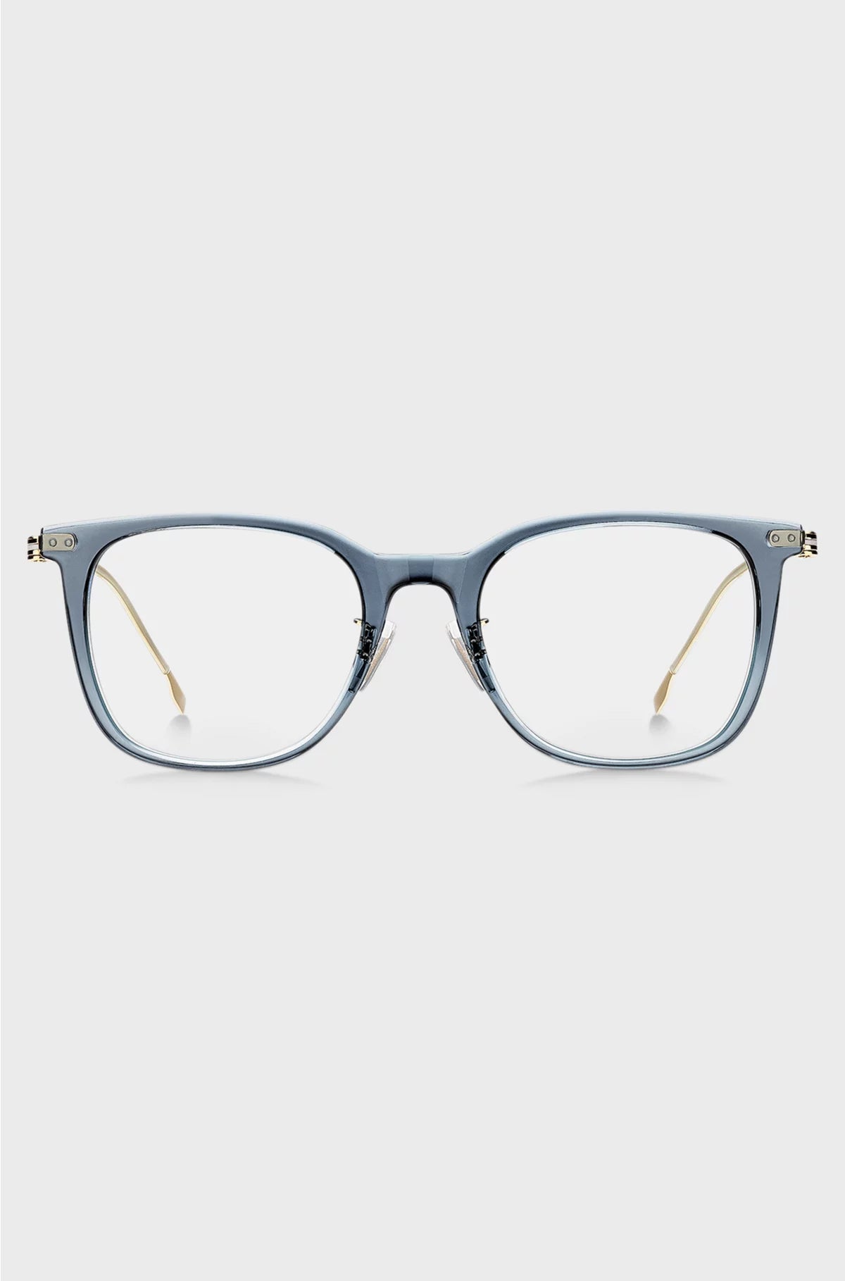 BLUE-ACETATE OPTICAL FRAMES WITH GOLD-TONE TEMPLES