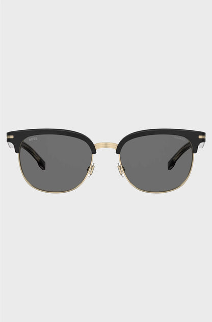 BLACK SUNGLASSES WITH GOLD-TONE DETAILS