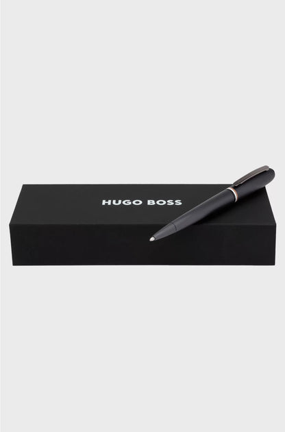 BRUSHED BALLPOINT PEN WITH SIGNATURE-STRIPE RING