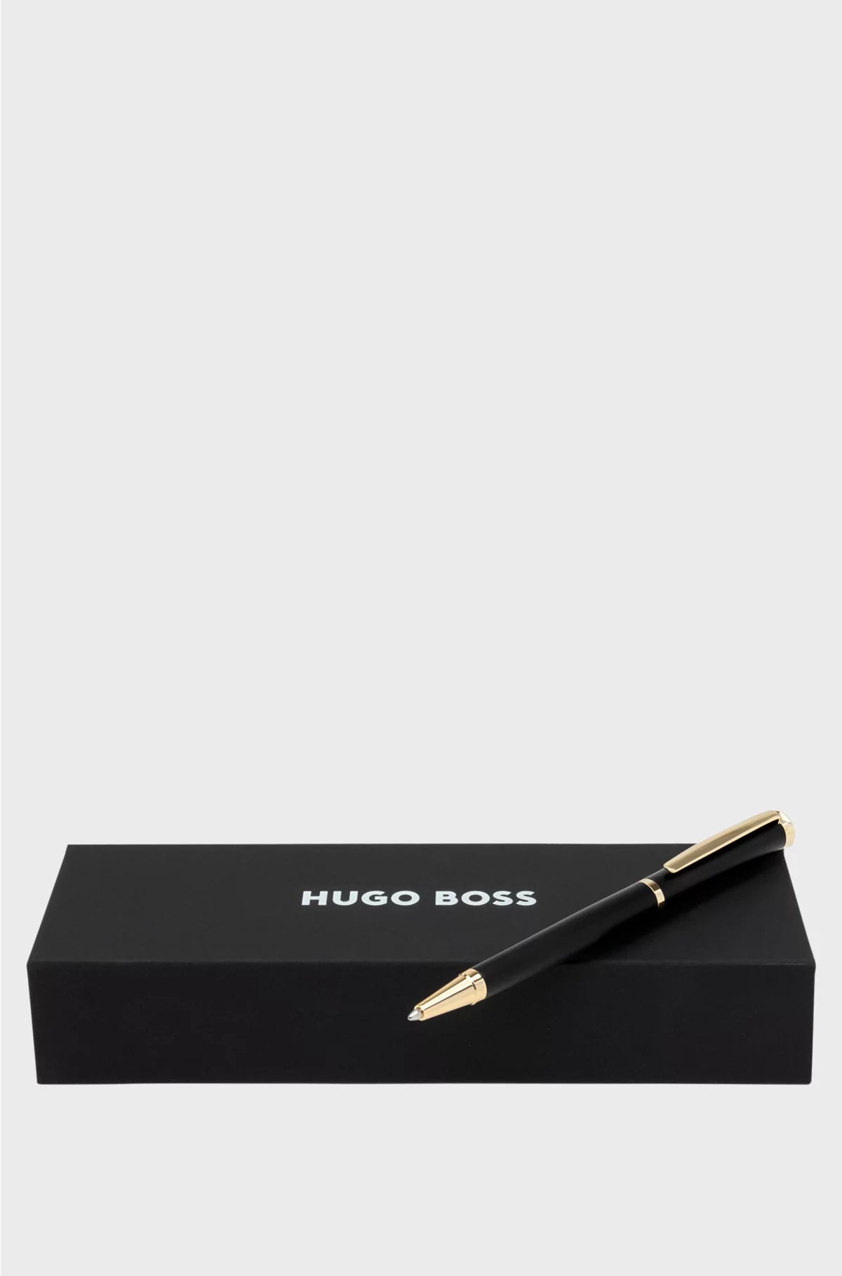MATTE-BLACK BALLPOINT PEN WITH GOLD-TONE ACCENTS