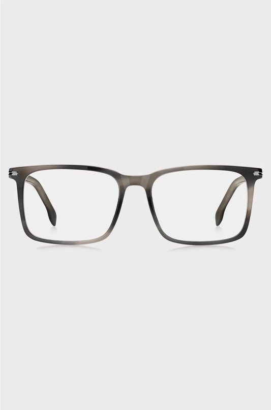 PATTERNED-ACETATE OPTICAL FRAMES WITH SILVER-TONE TRIMS
