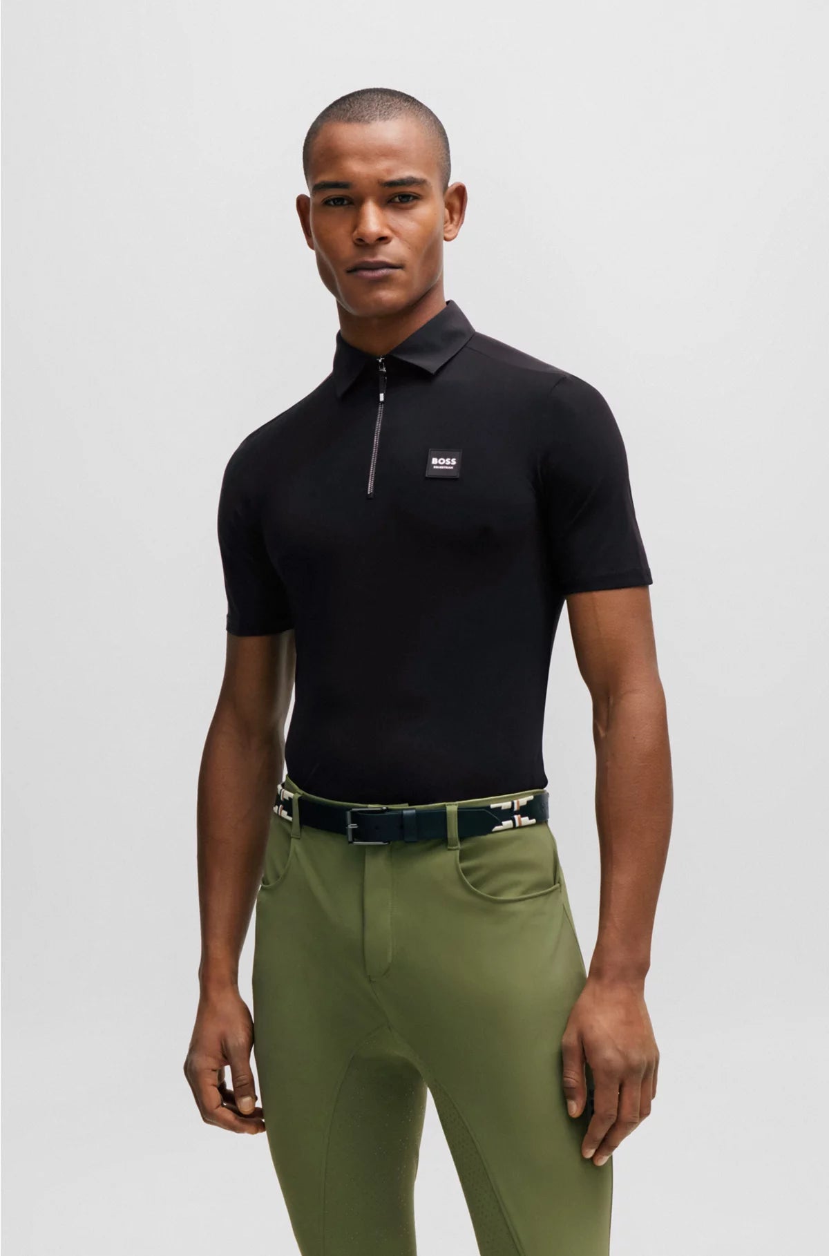 EQUESTRIAN TRAINING SHIRT WITH SIGNATURE LOGO PATCH
