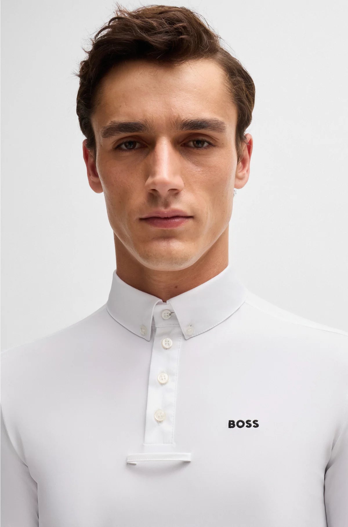 EQUESTRIAN SHOW SHIRT IN STRETCH PIQUE