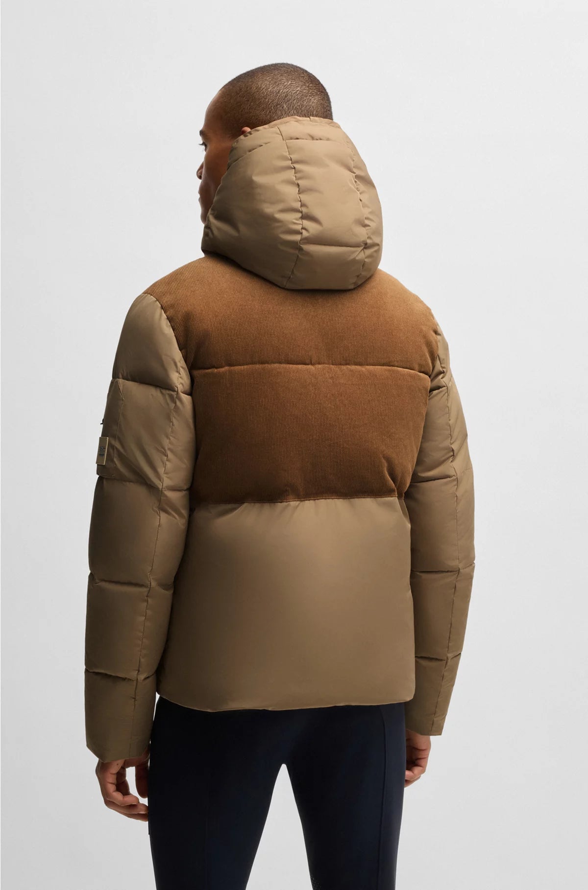 EQUESTRIAN WATERPROOF JACKET WITH CORDUROY DETAILS