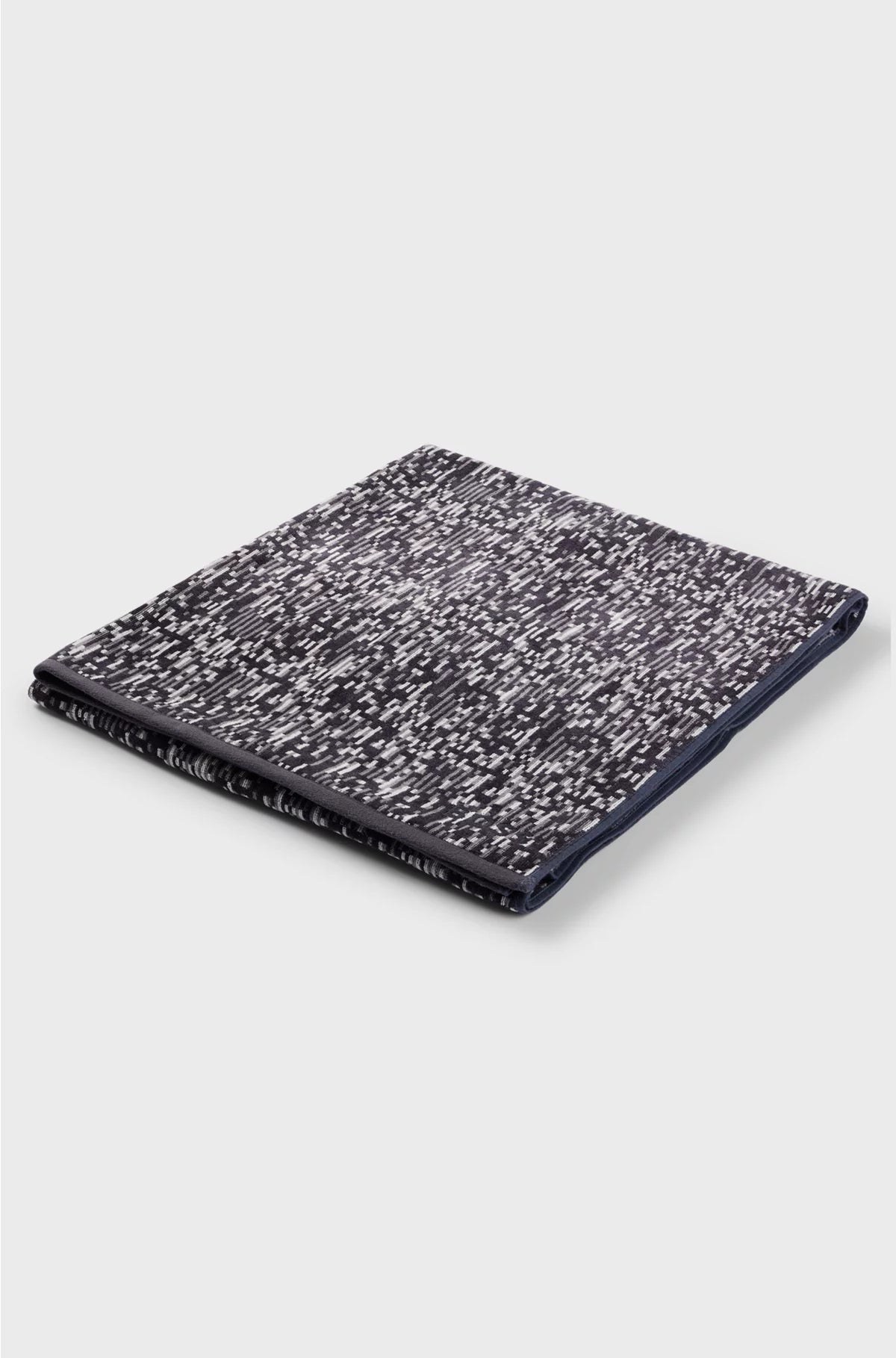 BLUE COTTON-JACQUARD BATH SHEET WITH SATEEN BORDER