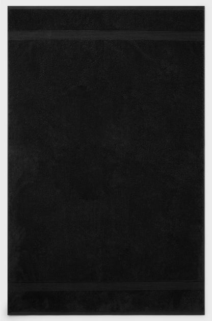 BLACK AEGEAN-COTTON BATH SHEET WITH TONAL LOGO