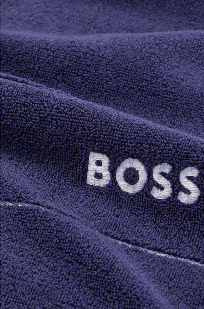 COTTON GUEST TOWEL WITH WHITE LOGO EMBROIDERY